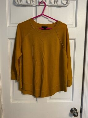 Mustard Yellow Lightweight Crewneck Sweater (100% merino wool)